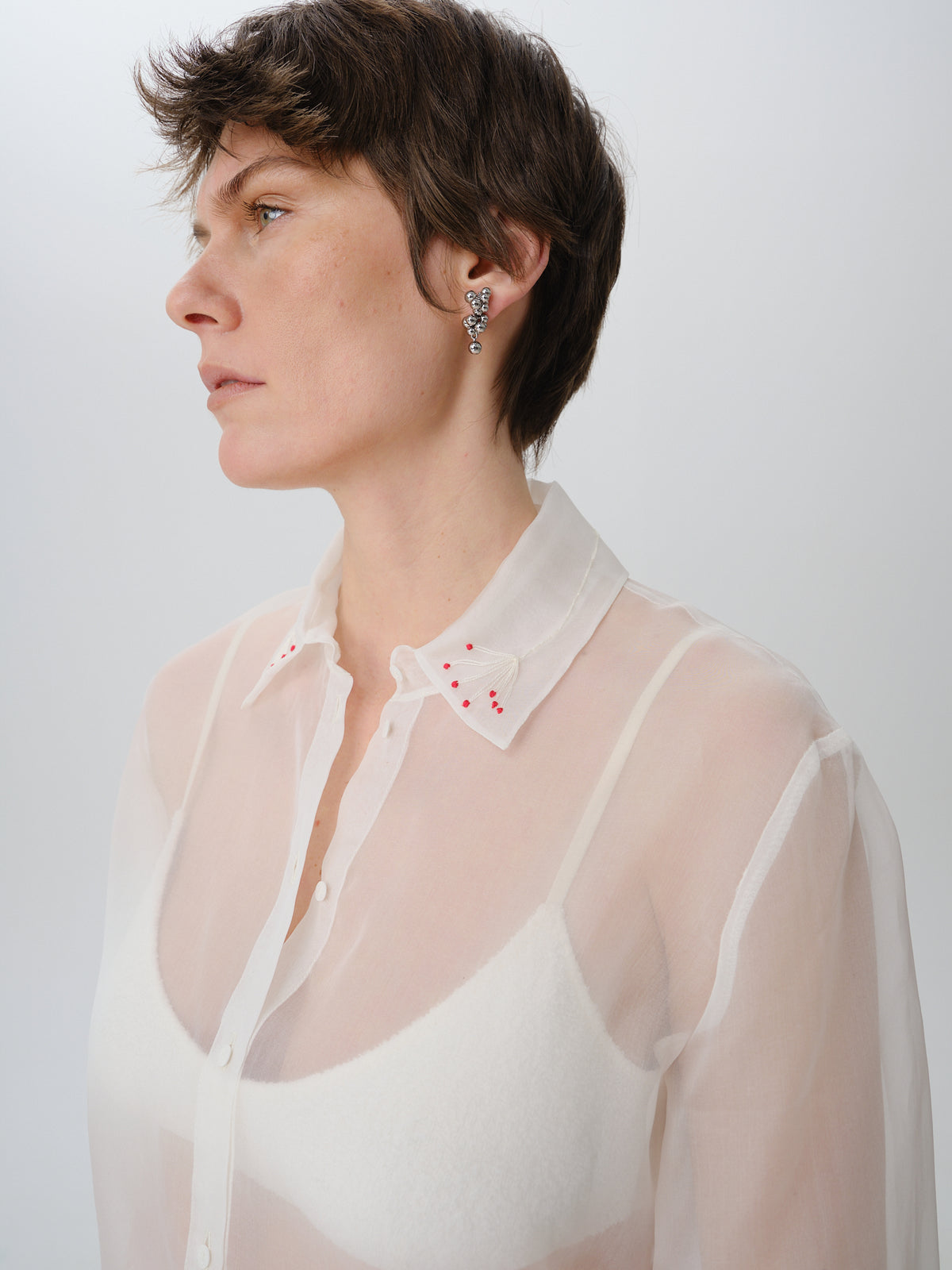 Silk Shirt “Red Trace”