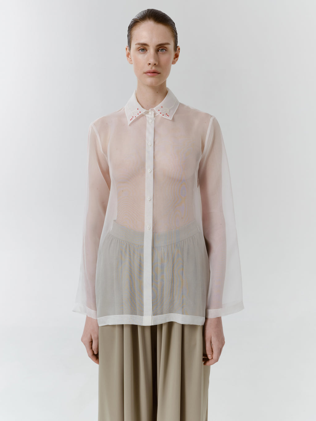 Silk Shirt “Red Trace”