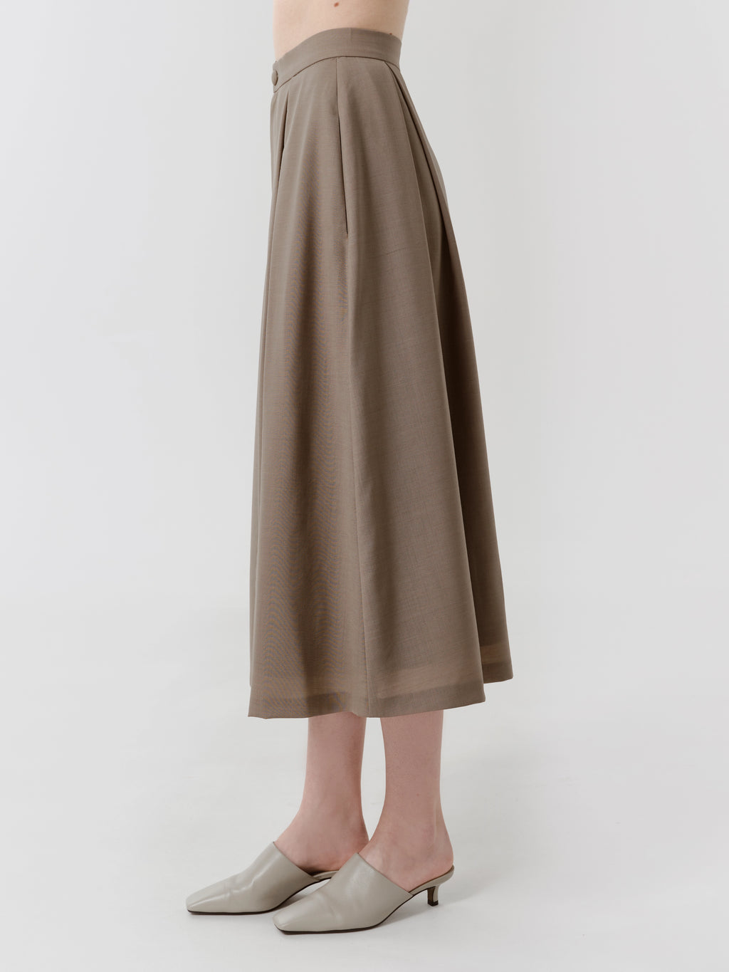 Wool Midi Skirt