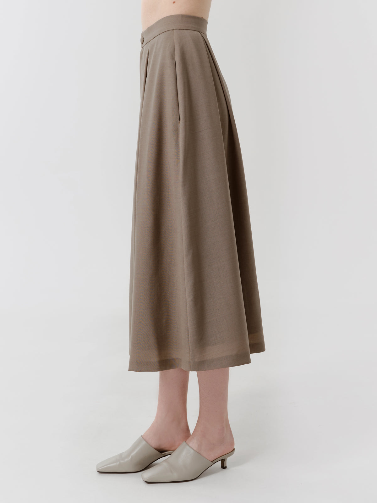 Wool Midi Skirt