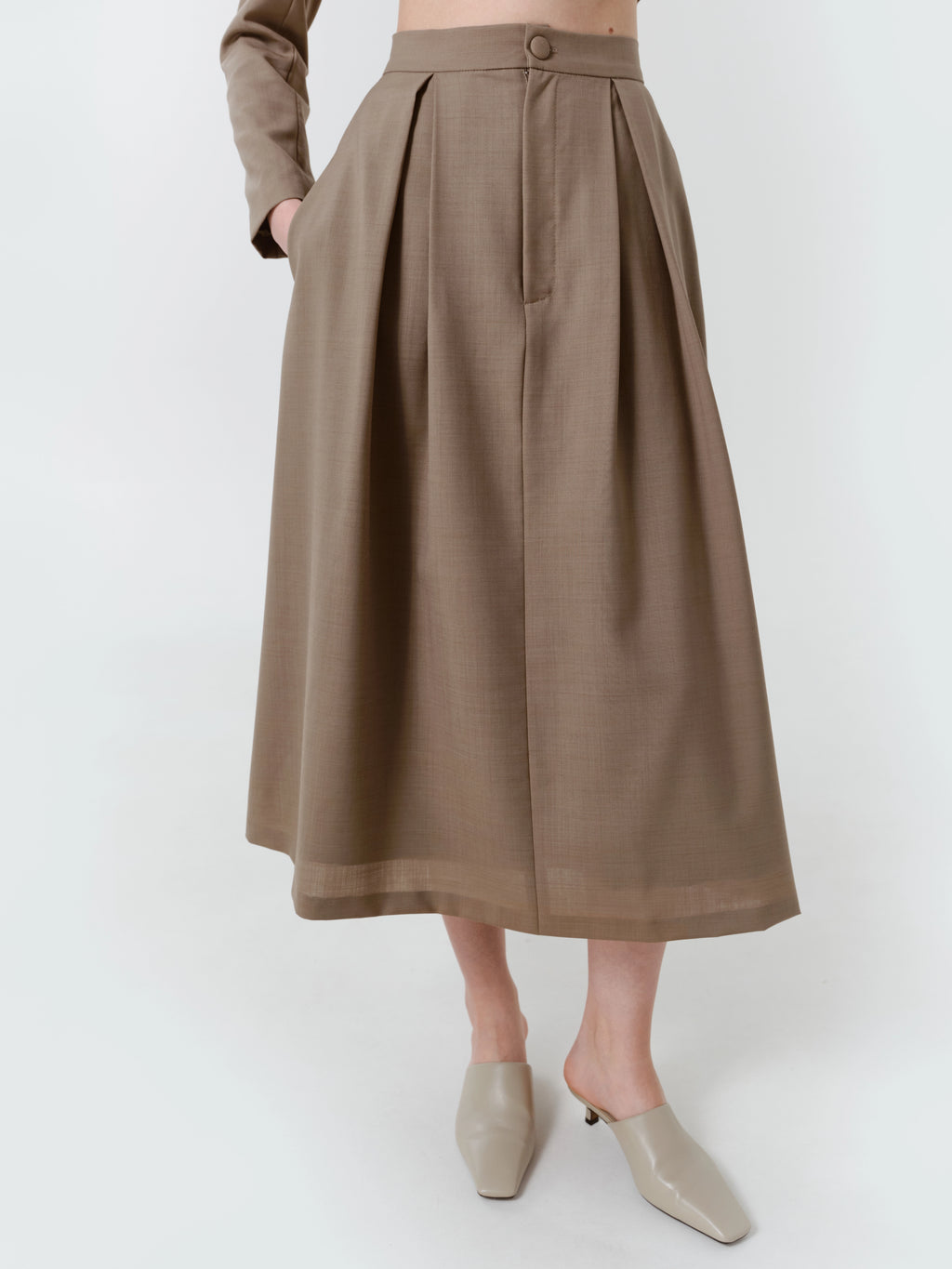 Wool Midi Skirt