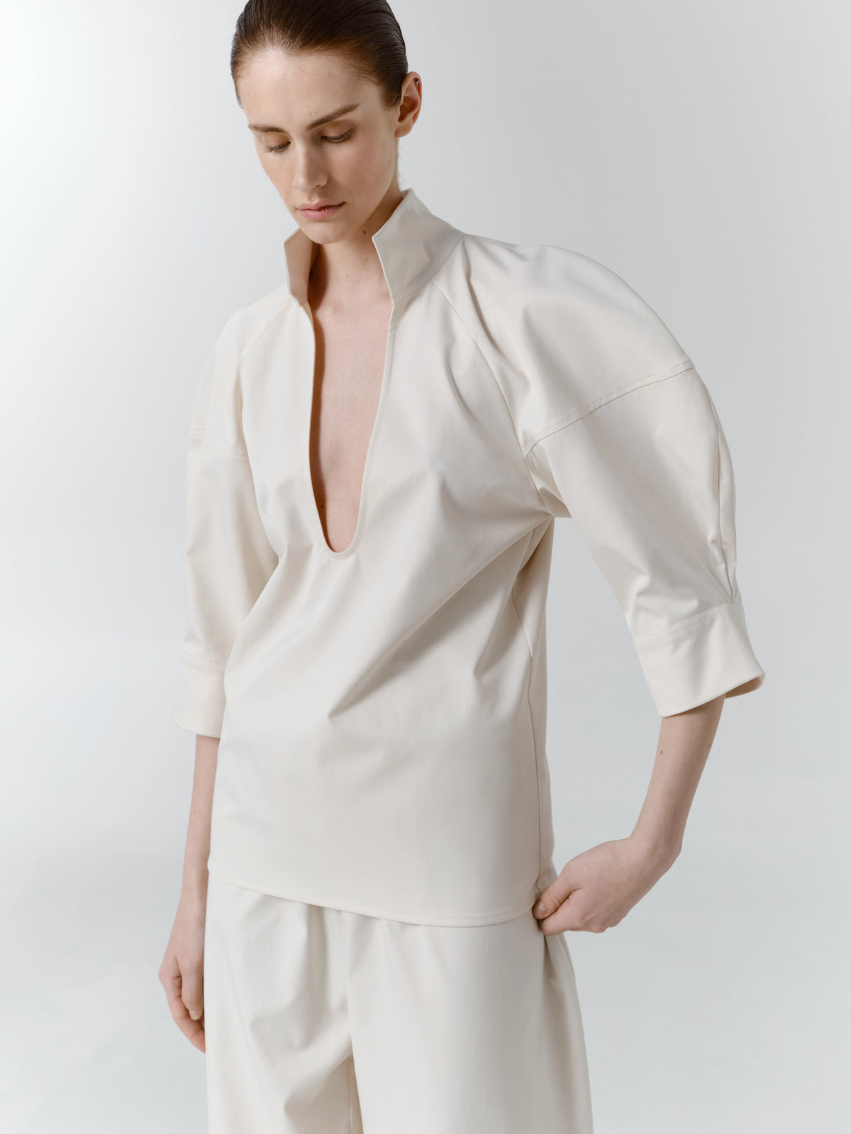 Grey-Beige Shirt “Structure”