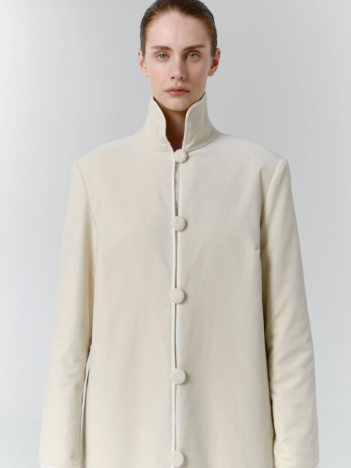 Ivory Velvet Coat