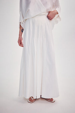 Спідниця з ручною вишивкою та стяжкою