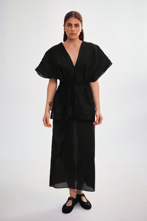 Спідниця з плетеним поясом ручної роботи