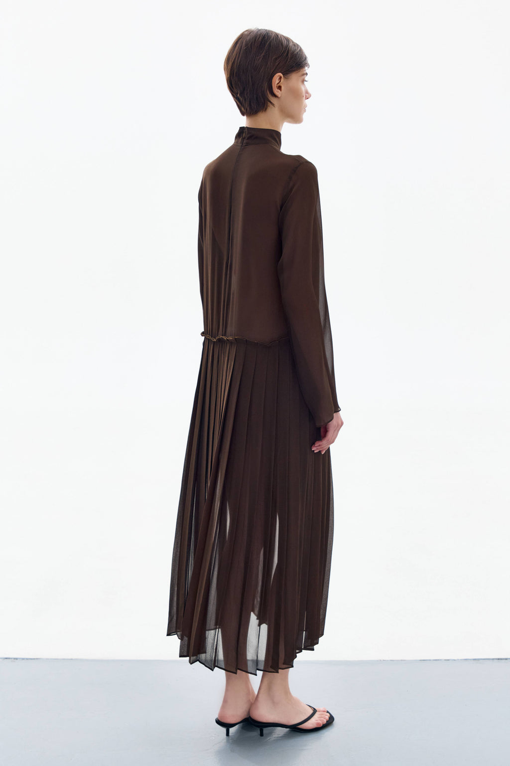 Brown Blossom Dress