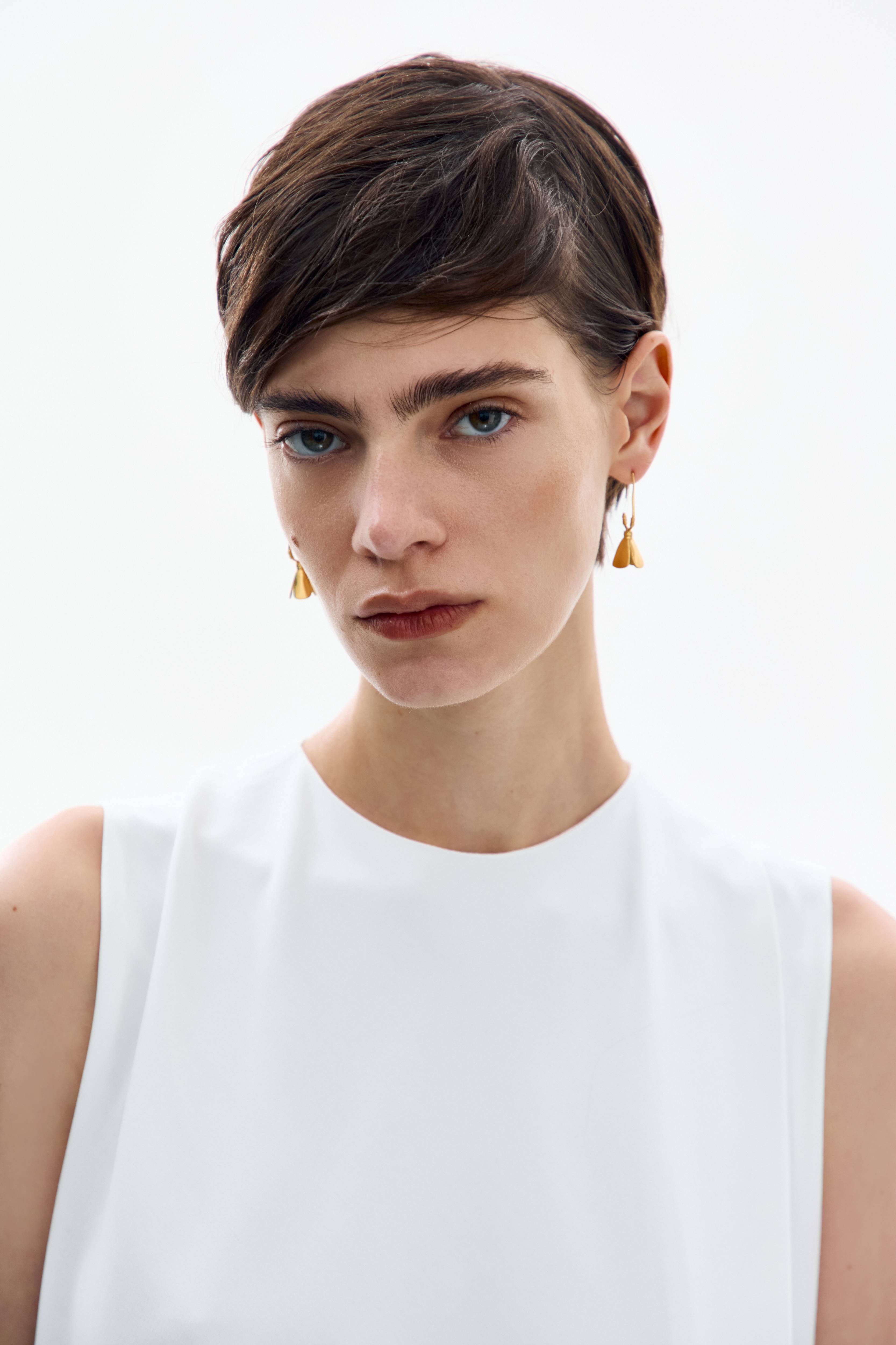 Gold Petal Earrings