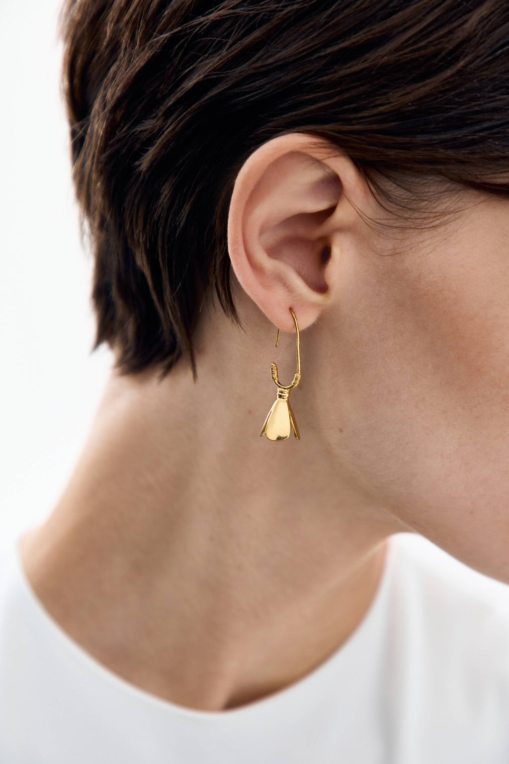 Gold Petal Earrings