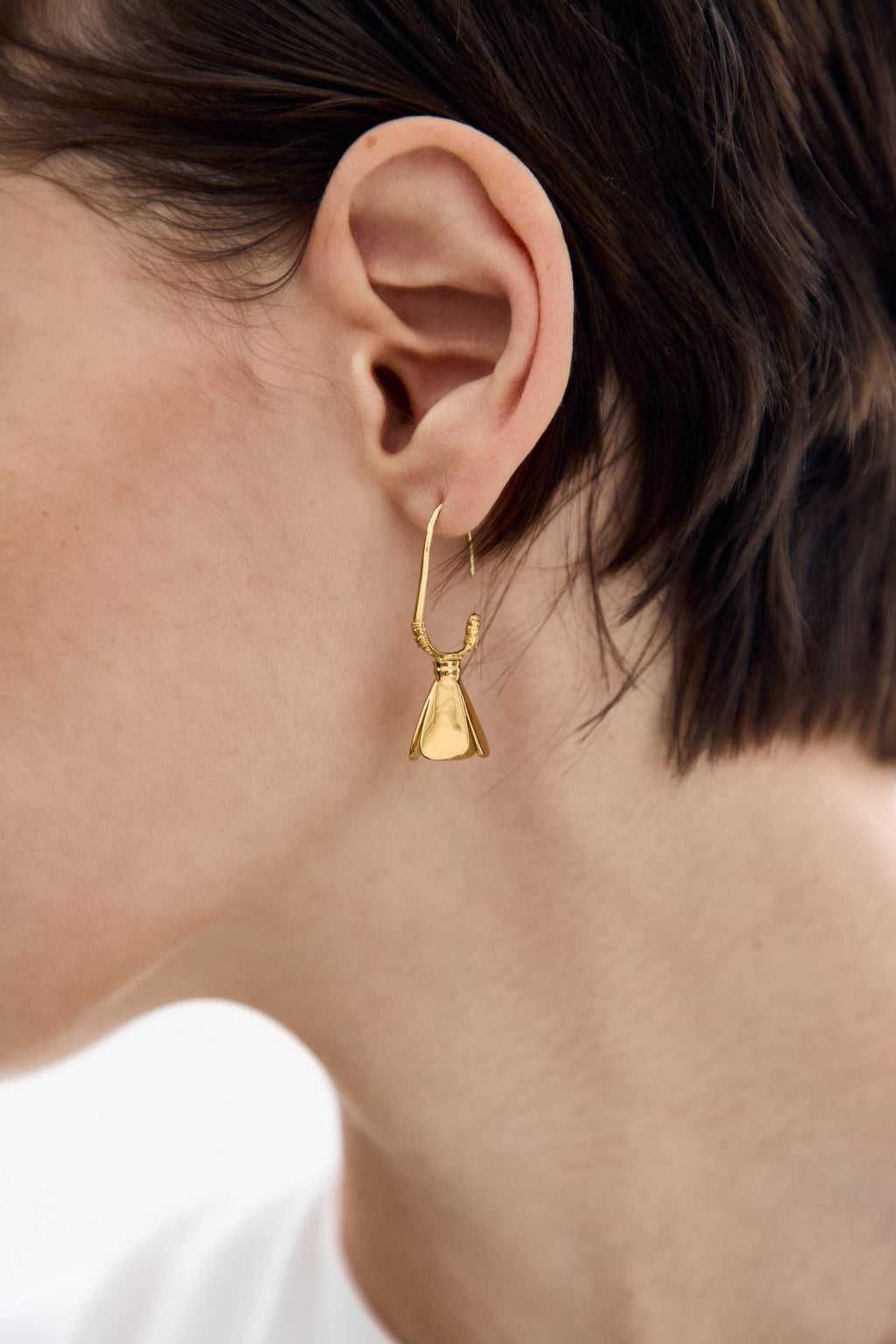 Gold Petal Earrings