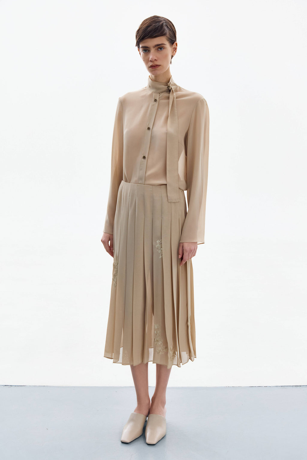 Golden Nude Skirt