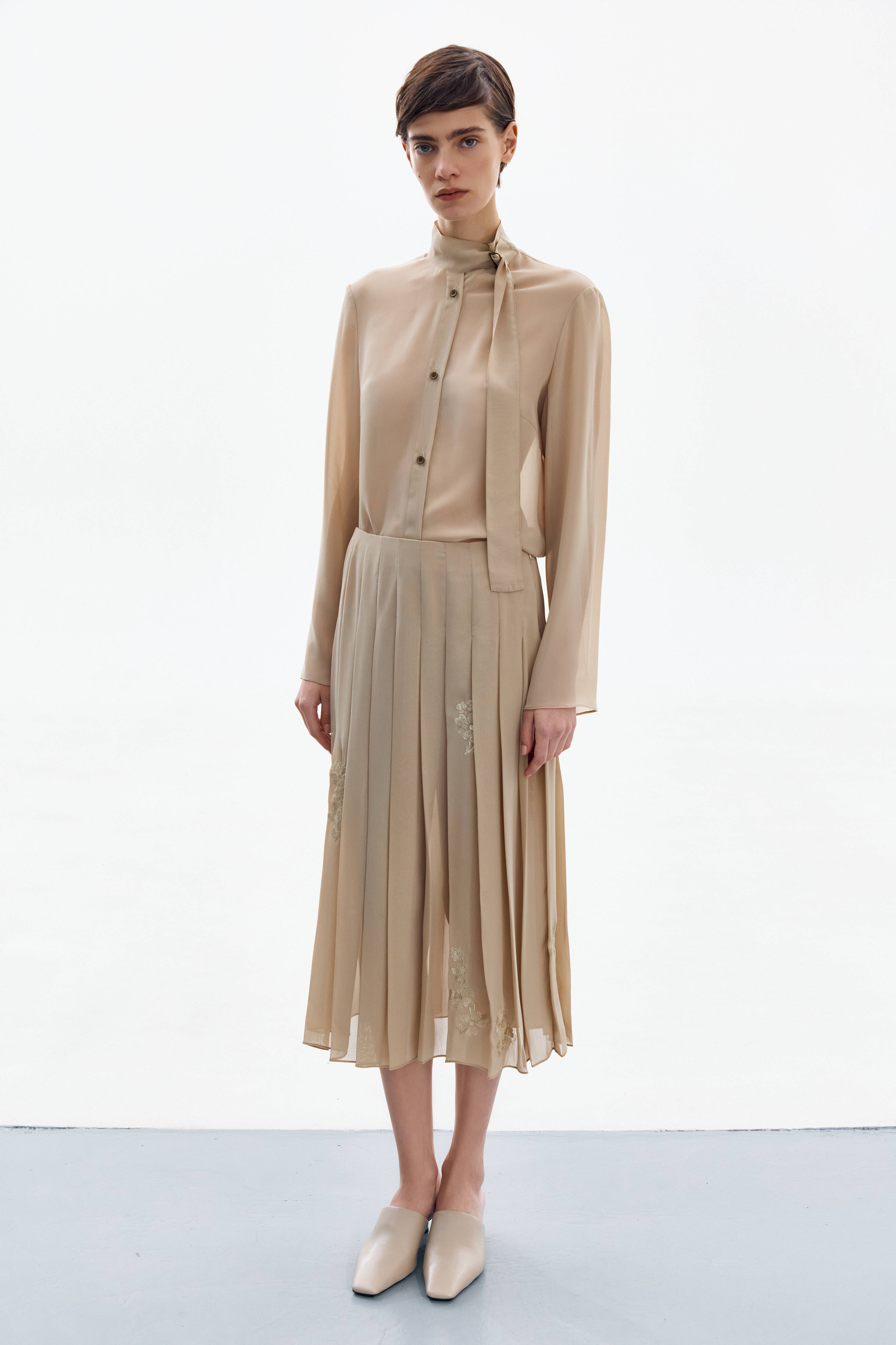 Golden Nude Skirt