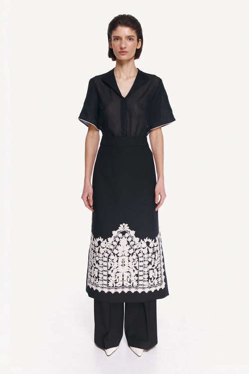 SHIRT WITH WHITE EDGING