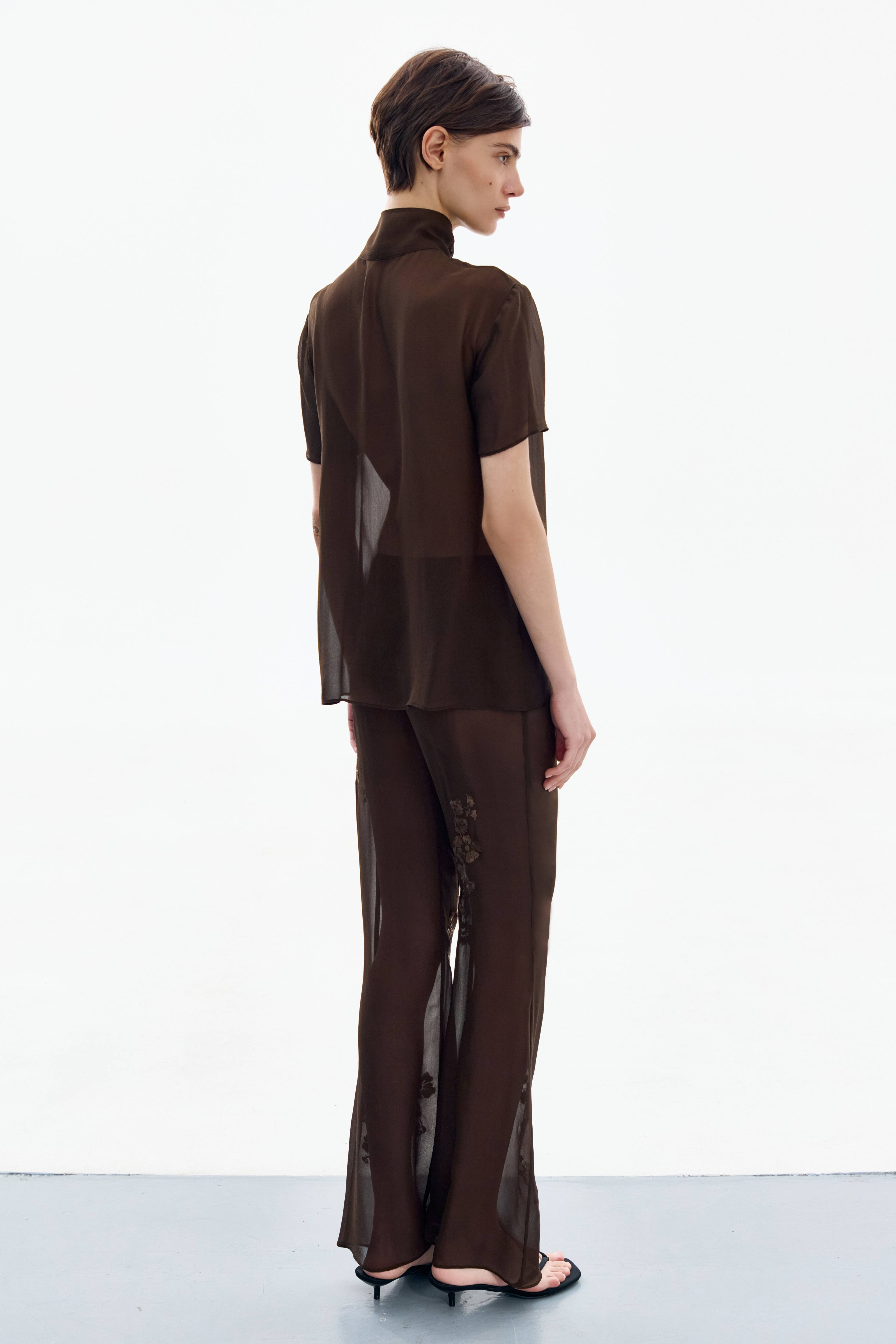 Brown Flora Pants