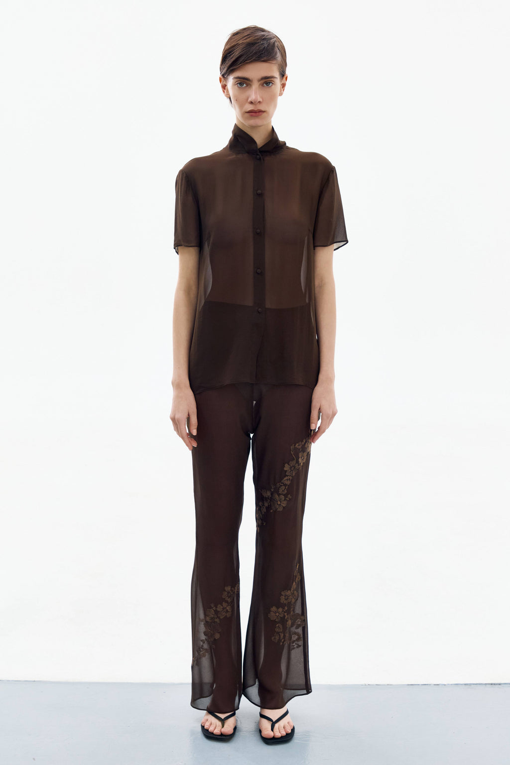 Brown Flora Pants