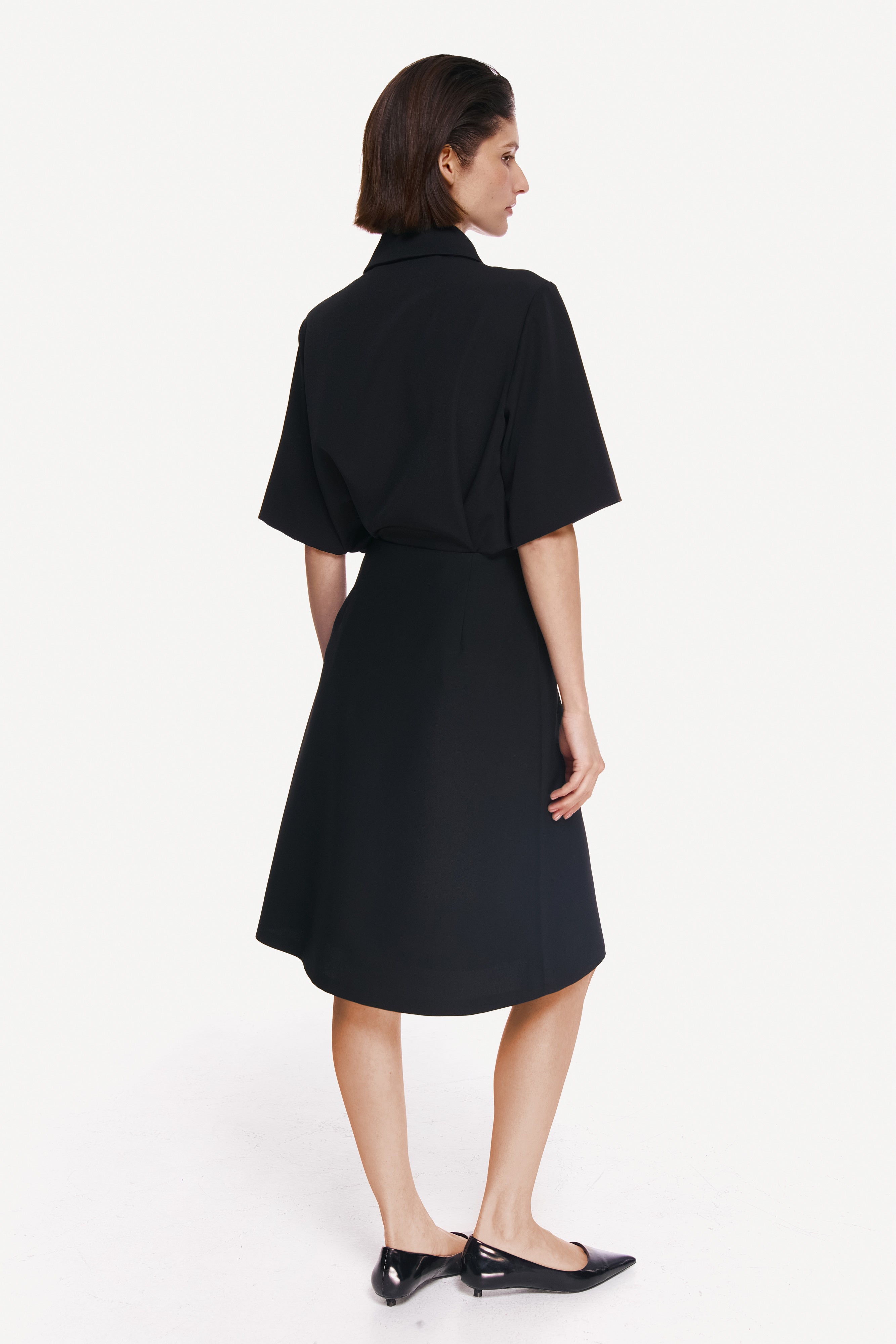 WOOL SILK A-LINE SKIRT