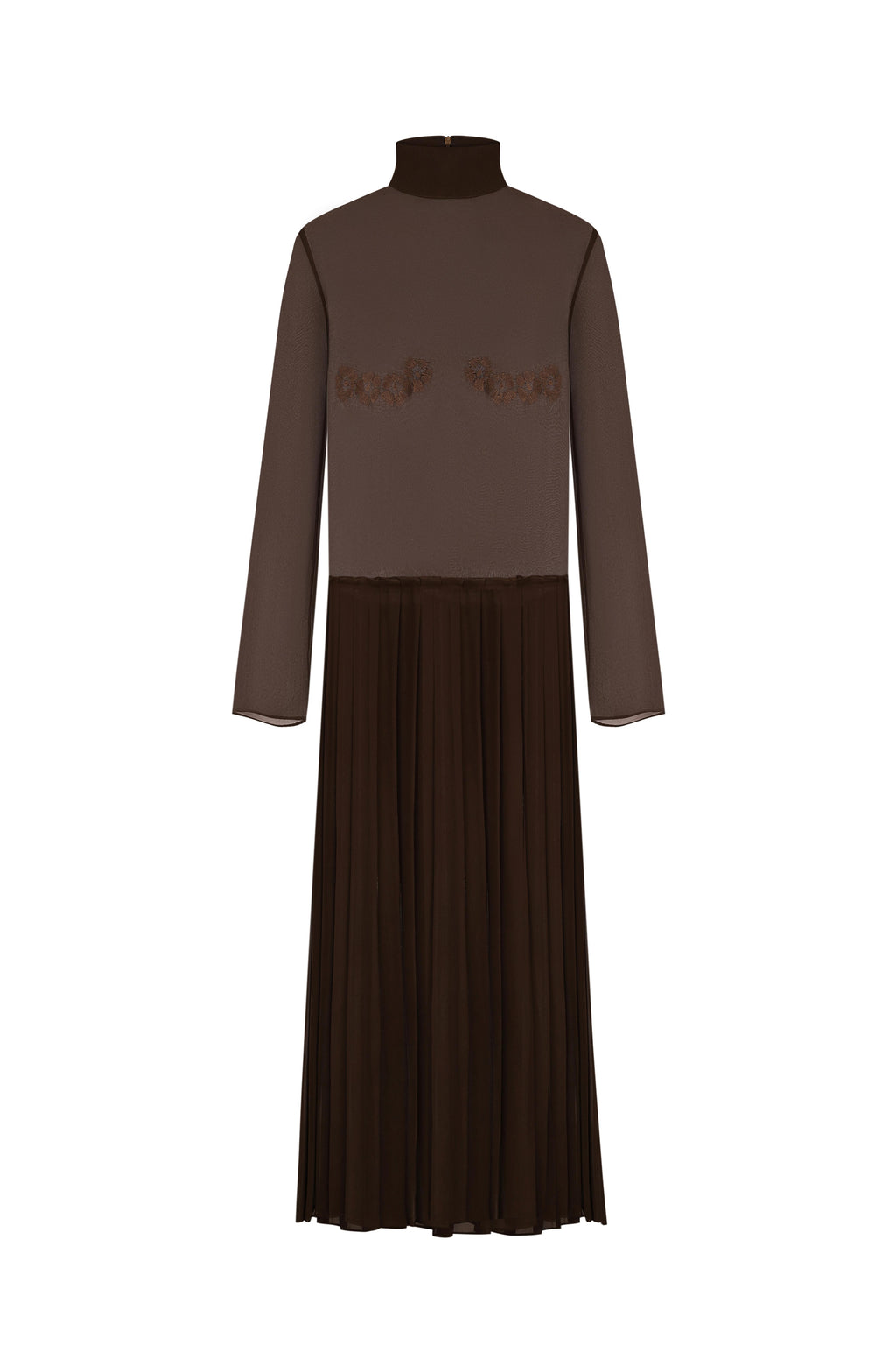 Brown Blossom Dress
