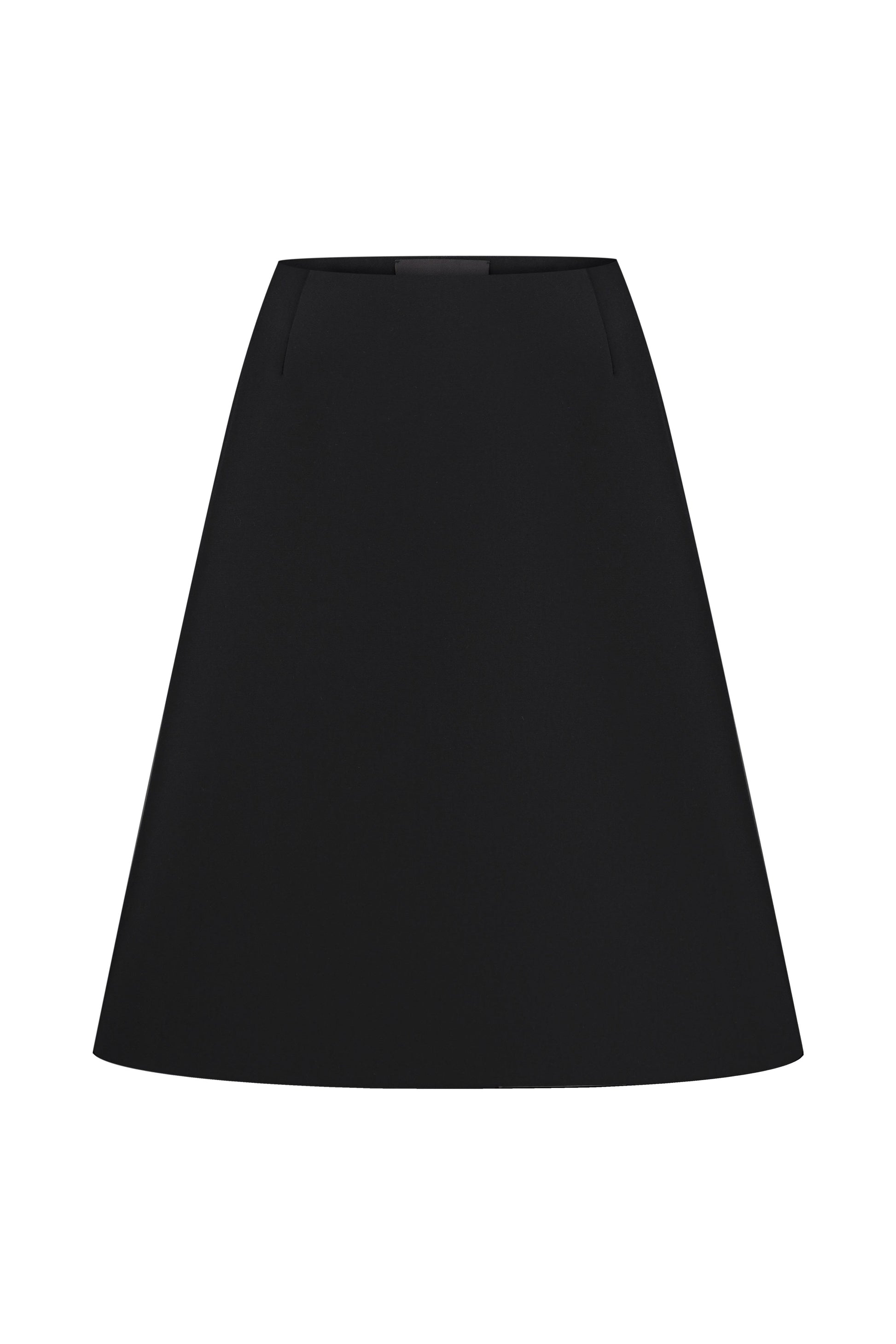 WOOL SILK A-LINE SKIRT